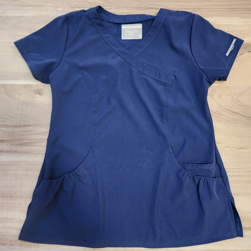 Skechers Vneck Navy Blue Scrub Top
